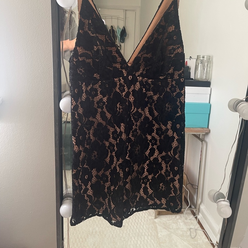 Free People Dangerous Love black lace mini dress. Size 2. Still has tag